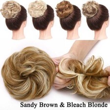 Damen Haarteil Haargummi Haarverlängerung Haarknoten Donut Bun Wie Echthaar Dutt