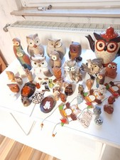 Eulen Sammlung Konvolut verschiedene Materialien