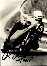 Foto Motorradrennfahrer Toni Mang, Kawasaki, Autogramm - 11421169