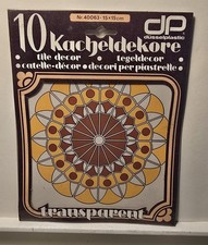 70er Jahre Fliesenaufkleber Kacheldekor Düsselplastic 10 Stück OVP H002-1