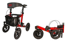 Antar Outdoor Rollator Premium Luftbereifung extra große Räder 2 fach faltbar