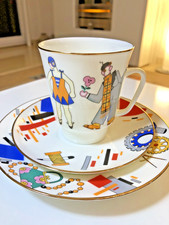 Lomonosov Porzellan Tee-Kaffee-Gedeck 3 Teilen Serie Ballett „Bolzen“ 165ml, Rar