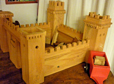 Holz natur große Ritterburg