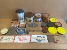 Alt Verpackung Werbung Dose Schachtel Kiste Lebkuchen Zigarre Kaffee Nägel Kakao