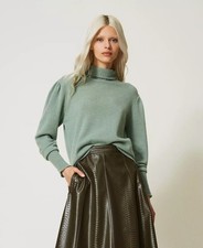 Damen Stehkragen Shirt Twin