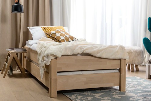 Stapelbett 100x200 buche natur - 100x200,