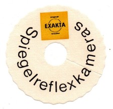 Pilsdeckchen Tropfdeckchen DDR Exakt Spiegelreflexkamera