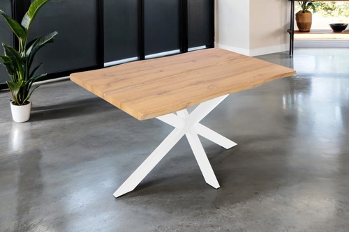 Esstisch baumkante holz optik - baumkante, holz-optik
