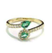 Smaragd Brillant Ring  18 Karat/750 Gelbgold Wert 3.300,- Euro Neu