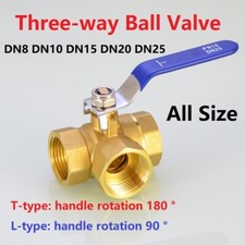 3 Wege Messing Kugelhahn