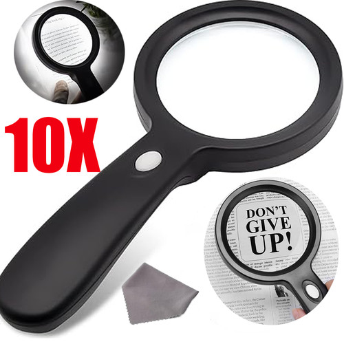 10x große led handlupe mit - handlupe,