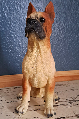 Hundefigur boxer sitzend - hundefigur,