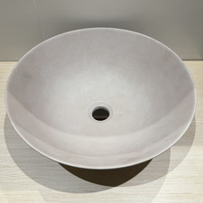 Dune Ceramics Waschschale, Rund, Steingrau, Rosé - 40 x 15 cm