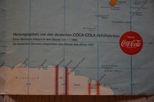 Coca Cola Plakat von 1965 Weltkarte Das grosse Spiel Größe: 42 x 60 cm