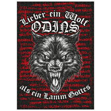 Puzzle 1000 Teile mit Poster Wolf Odin Spruch 50 x 70 cm vikings wikinger motive