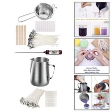 Kerzenherstellungsset Werkzeug Set Ausgießtopf 50 Teile Kerzendocht Docht Zentriergerät