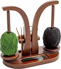 Wollwickler aus Holz mit Magnet Doppelhalter Anti-Rutsch Häkel & Strick Geschenk