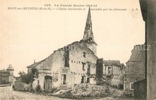 Mont-sur-Meurthe Eglise bombard?e La Grande Guerre 1914-