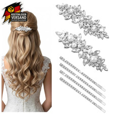 6 Stück Strass Haarspange