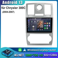 6+128GB Für Chrysler 300C LE LX 2004-2007 9"Autoradio GPS Navi CarPlay Android13