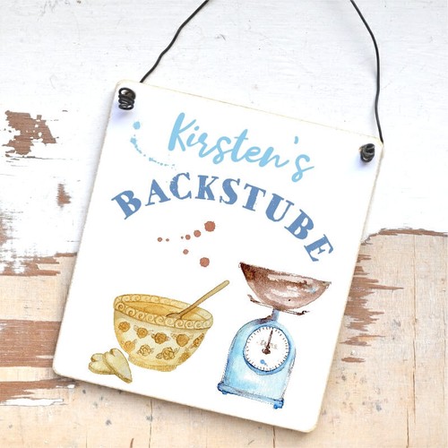 Holzschild backstube mit - backstube,