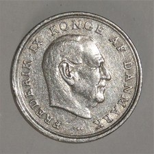 1 Krone 1964 unter König Frederik IX.