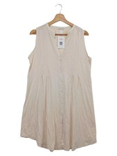 HANRO Nachthemd Damen 36/S Beige Klassisch Ärmellos Baumwolle Schlafshirt