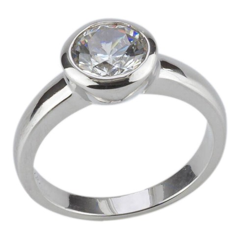 Solitärring mit zirkonia - mit, von