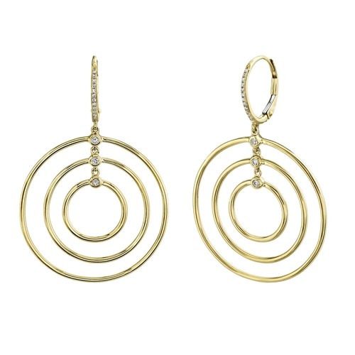14k gelbgold diamant kreis - gelbgold,