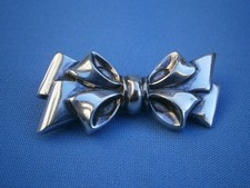 ************   dekorative 835er Silber Art Deco Schleifen-Brosche   ************