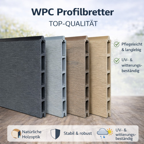 Wpc sichtschutz einzelprofil - wpc,