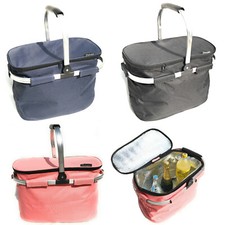 XXL Kühltasche Thermo Einkaufskorb Picknick Kühlbox Campingtasche faltbar 40 L