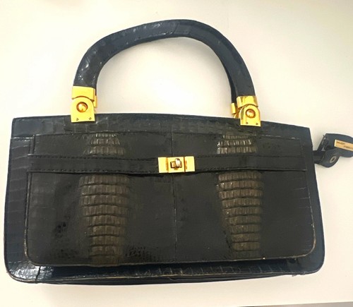 True vintage krokodil - vintage, leder