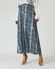 Rock grau 48 Damen Maxirock