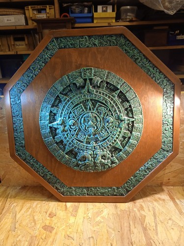 Azteken kalender holzrahmen - kalender,