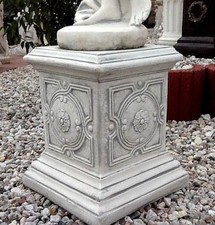 Steinfiguren Sockel für Figuren, Vasen, Steinsockel, 48 cm Gartenfigur Steinguss
