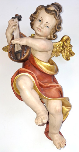 Holzfigur geschnitzt engel - holzfigur,