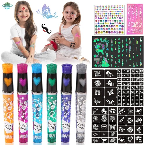 Glitzer tattoo stifte kinder - glitzer,