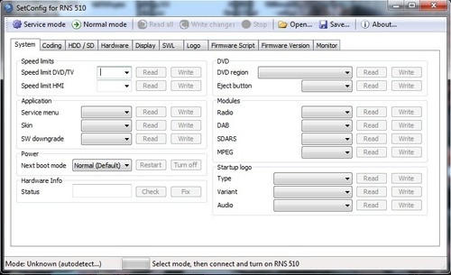 Setconfig for rns radio - 2.4.0,