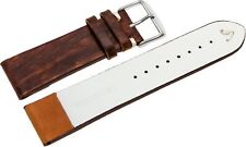 Clip Uhrenarmband für feste Stege Camel dunkelbraun 18mm 20mm 22mm 24mm