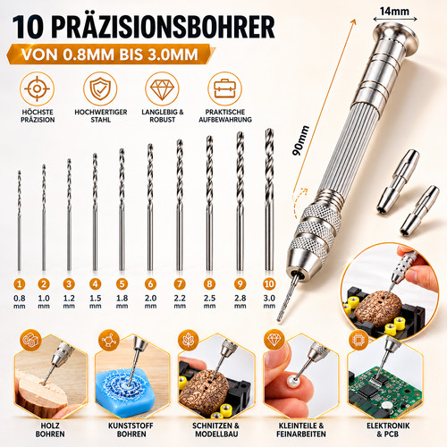Präzisions mini handbohrer - präzisions,
