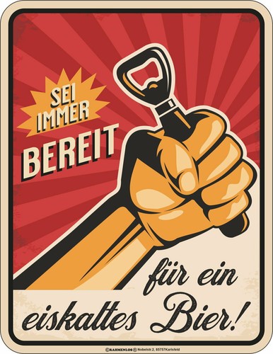 Sei immer bereit funschild - sei,