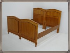 2661-Doppelbett-Art Deco-Jugendstil-Ehebett-Bett-Art Deco Bett-Jugendstil Doppel