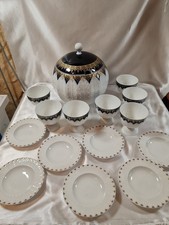 K&A Krautheim Selb Bavaria Porzellan Service 13-teilig | Kobalt Blau Gold