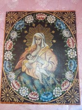 Altes  Ölgemälde Maria mit Kind - Cuzco School 