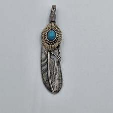 Großer Boho Feder Anhänger