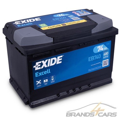 Exide autobatterie 12v - 12v, 74ah