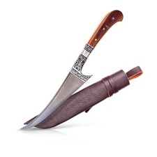 Usbekisches Kochmesser Pchak 027 Пчак Messer Пичак Handarbeit Hülsenstahl 25 cm