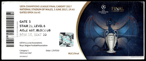 Ticket 2017 real madrid - ticket,