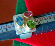 Ring Silber und Gelbgold 750